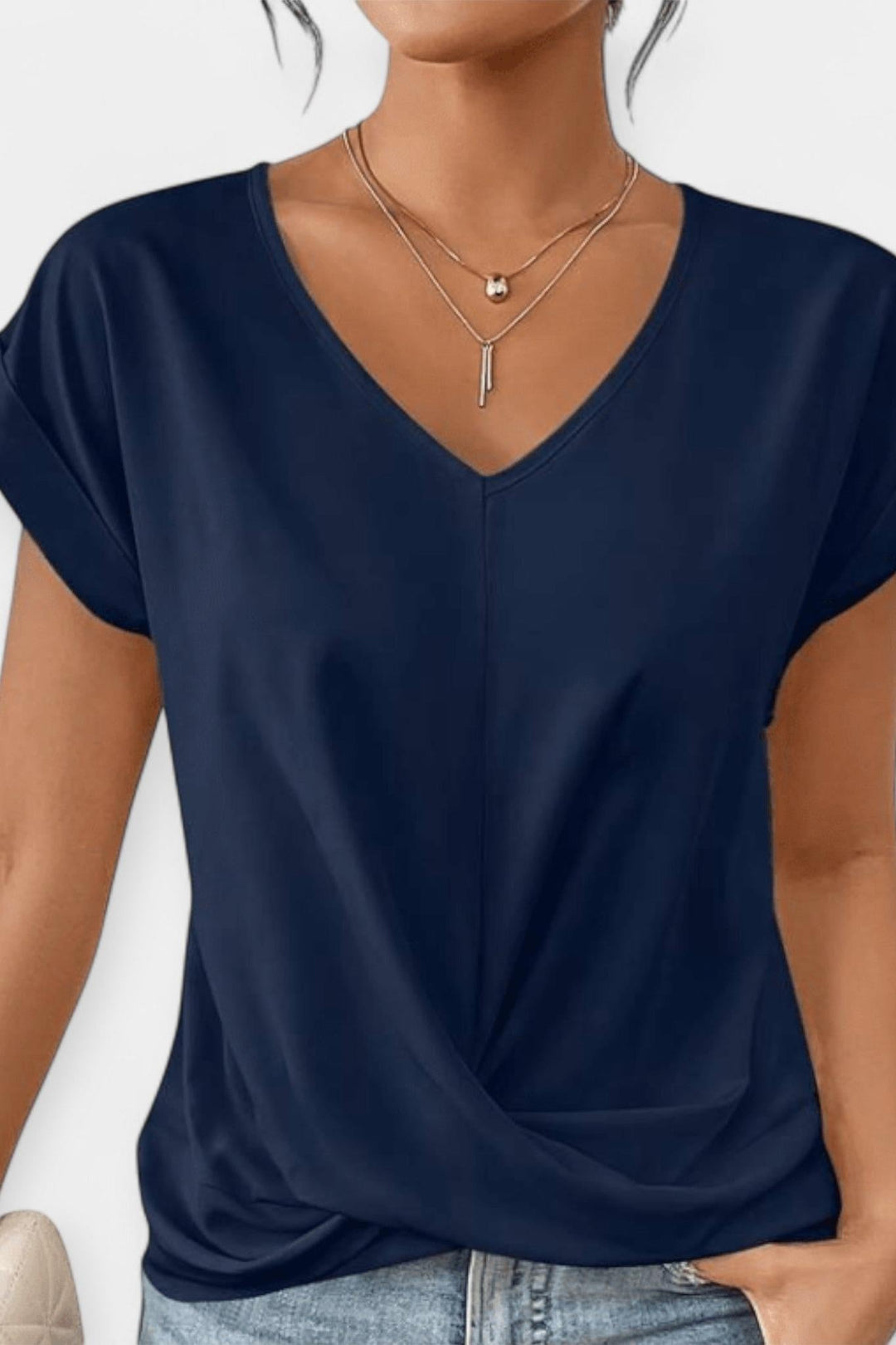 Stine | Bluse med V-hals