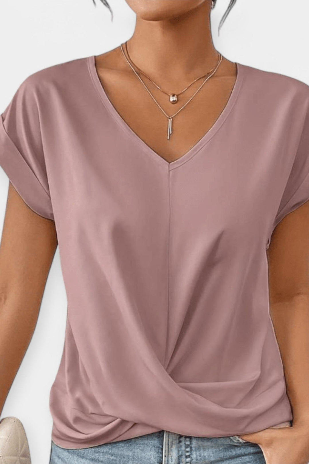 Stine | Bluse med V-hals